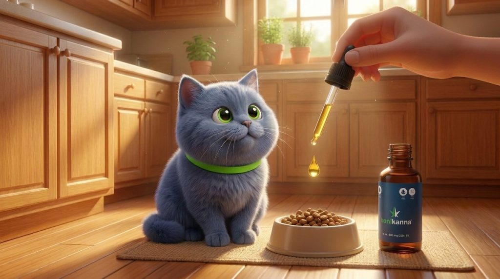 CBD olaj adagolása macskának cseppentővel
